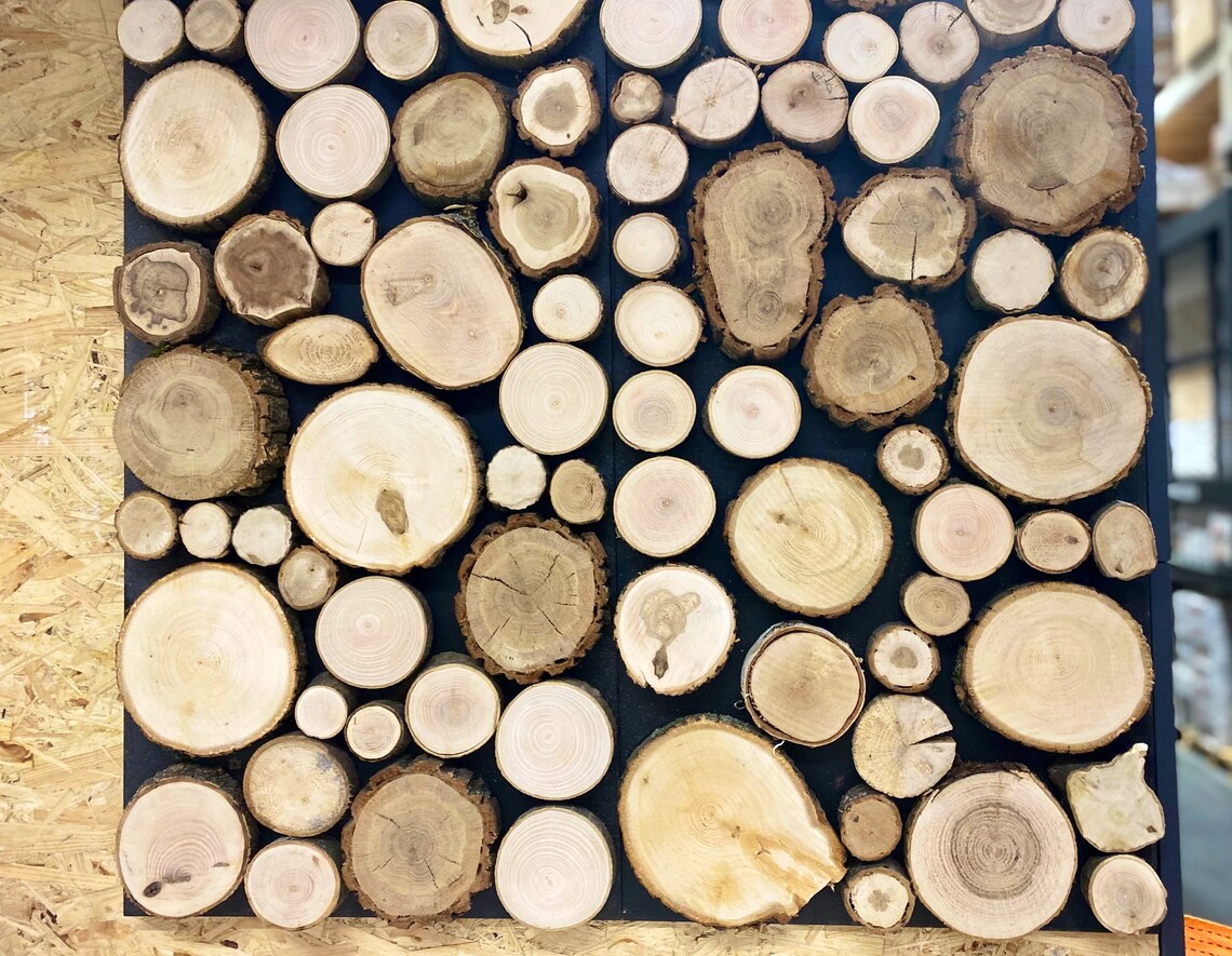 Natural wood wall art. Wood wall hanging. Reclaimed wood Etsy