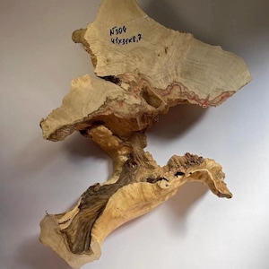 Tabla de madera de arce seco: Arte de madera con bordes naturales (41,6 x 31,1 x 8,6 cm)