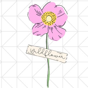 Pink Wildflower Digital Download