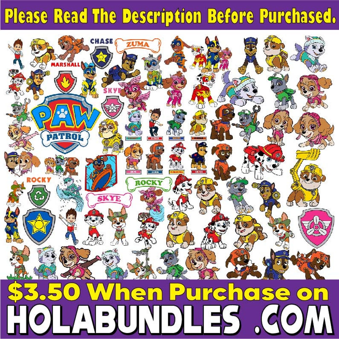 Paw Patrol Bundle Svg, Paw Patrol SVG Files Bundle for Cricut ...