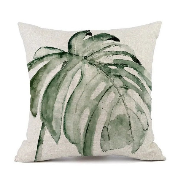 Green Leaf Pillow Etsy UK