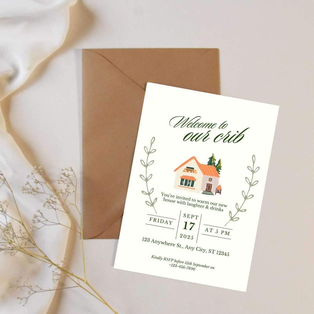 Housewarming Invitation Template | Editable Canva Invite | Printable ...