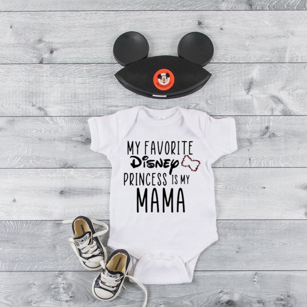 Disney Baby Onesie, Baby disney announcement, baby clothes, Disney World Vacation, Toddler Disney Shirt, Mommy's a Disney Princess Onesie