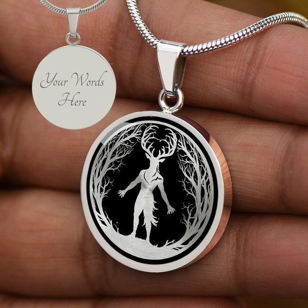 Pendentif Cernunnos En Argent 925 — Amulette Celtique Dieu Des Forêts, 3,2 Cm