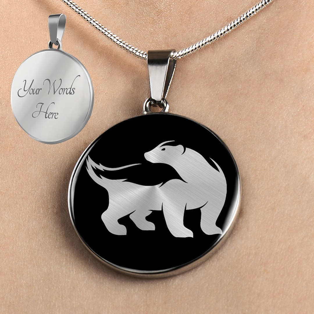 Personalized Honey Badger Necklace Honey Badger Jewelry Etsy