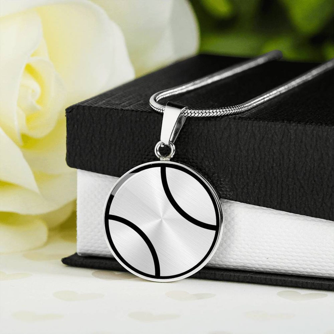 Personalized Tennis Ball Necklace Tennis Ball Jewelry Tennis Etsy