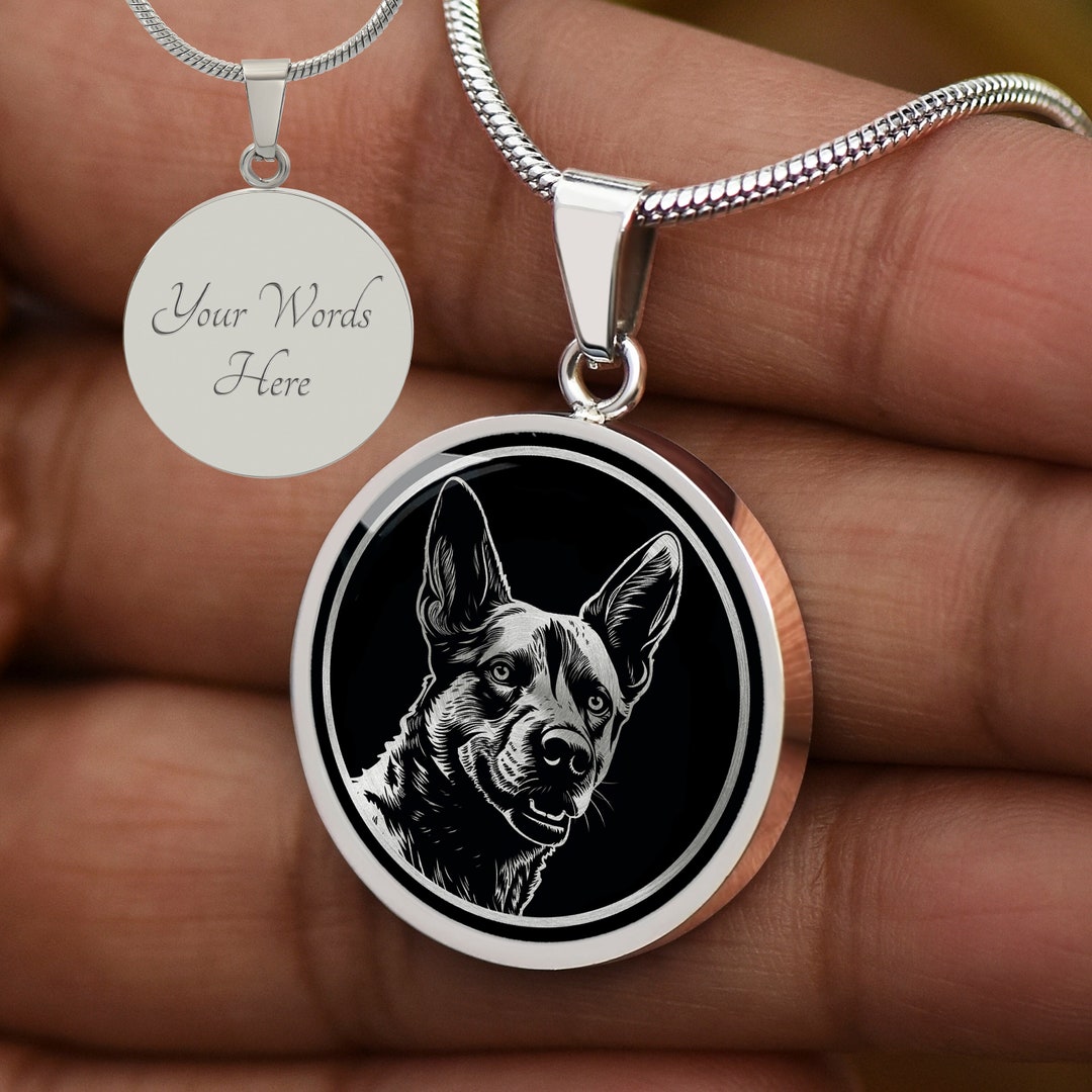 Personalized Australian Cattle Dog Necklace Cattle Dog Etsy