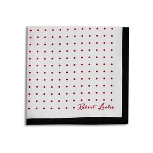 Pocket Square, Handmade Luxury Pocket Square, Red Polkadot Pocket Square, Black Pocket Square