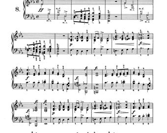 Grieg National Song Op 12 No 8 A Major Piano Sheet Music PDF Fædrelandssang Norwegian Grade 4 Lyric Pieces Instant Download