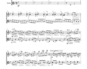 Johan Halvorsen Passacaglia Violin Viola Score Parts (Digital Download)