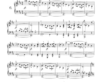 Grieg Norwegian Folk Dance Piano Sheet Music PDF (Op. 12 No. 6) (Digital Download)