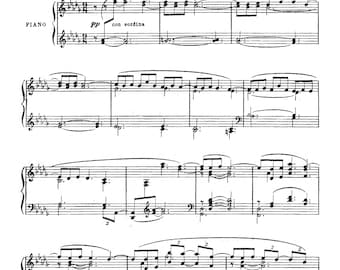Clair de Lune Debussy Piano Sheet Music PDF Wedding Piano Music Instant Download Suite Bergamasque Impressionist Grade 7 Classical
