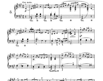 Grieg Elfin Dance Op 12 No 4 Sheet Music PDF Printable Piano Score Instant Download Lyric Pieces Romantic Advanced Piano Solo