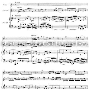 Bach Concerto in D Minor for 2 Violins Full Score Piano + Parts Violin 1 Violin 2 Downloadable Printable PDF