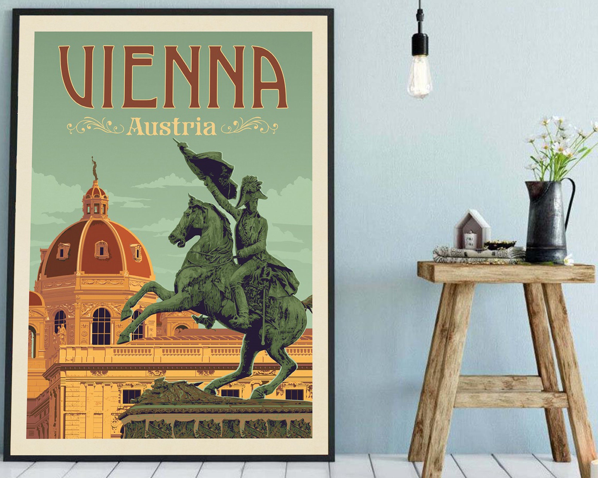 Austria Vienna Vintage Poster Print Austria Traditional Etsy