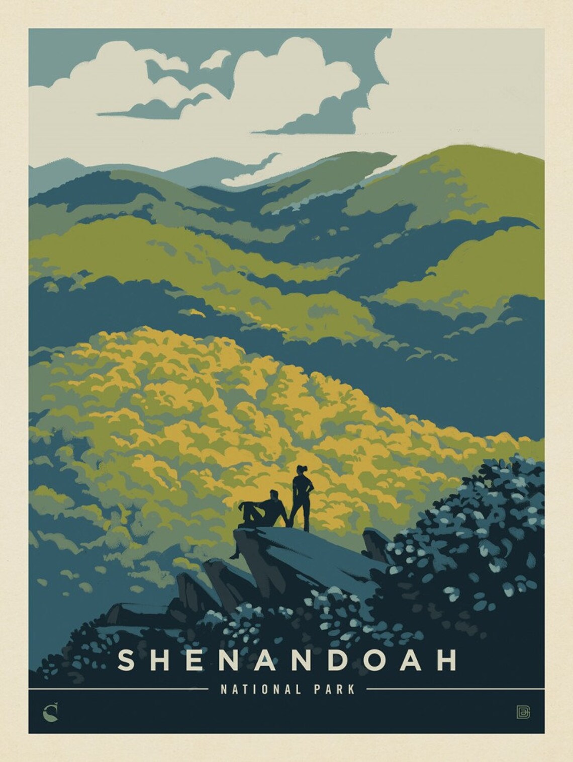 Shenandoah National Park Blue Ridge Beauty Poster Vintage Etsy
