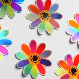 Holographic Flower Eye Sticker