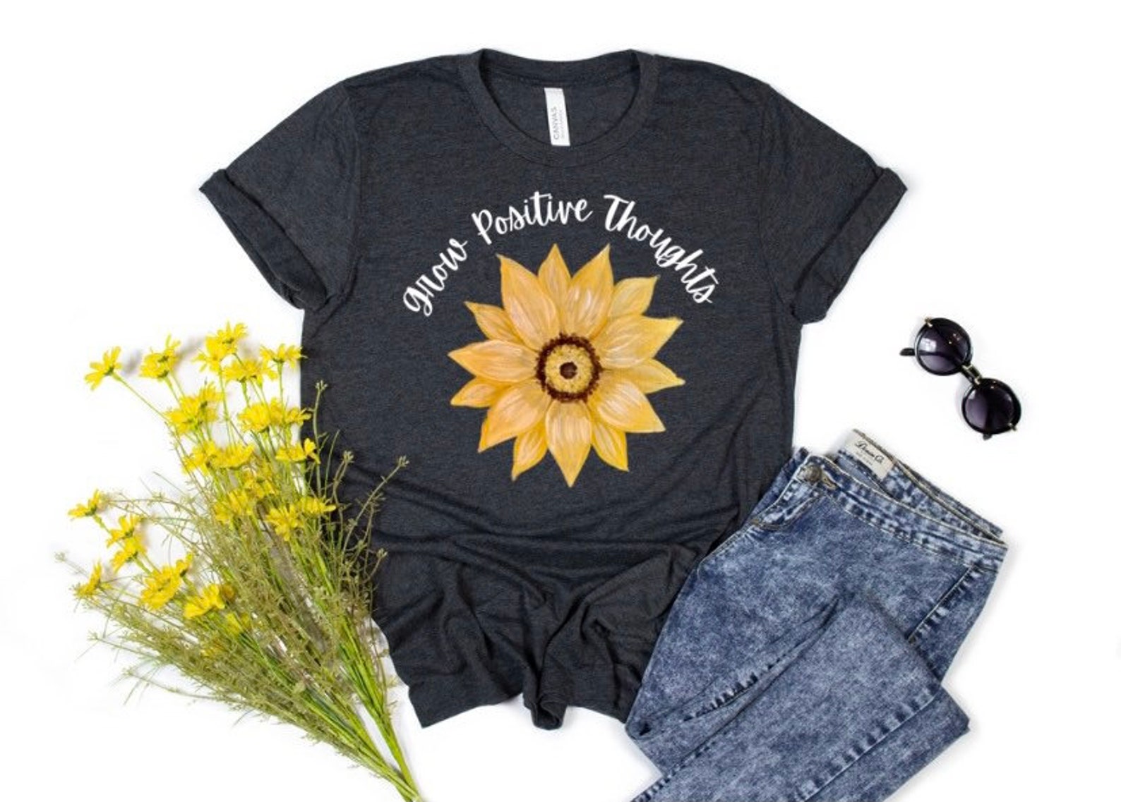 Sunflower tshirt inspirational shirt sunflower gifts Etsy