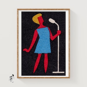 Singer - Matchbox Print - Aesthetic Wall Art - Vintage Eastern Europe Art - Matchbox Wall Poster - Vintage Poster Print