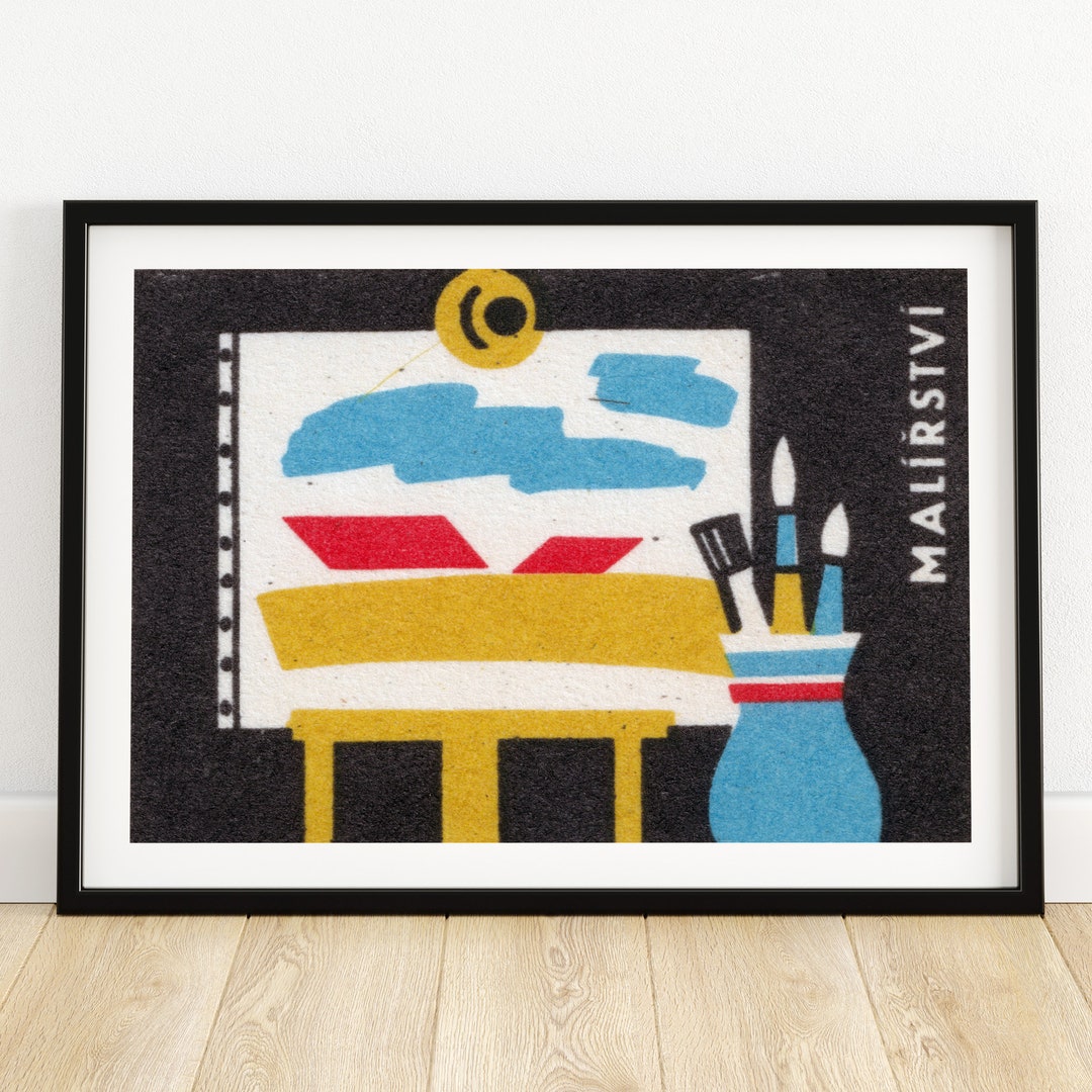 Landscape Painting Matchbox Print Aesthetic Wall Art Vintage Art