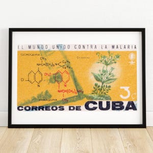 Prevención de la malaria - Bután - Impresión de sello postal - Arte mural estético - Póster de sello postal - Impresión de póster vintage