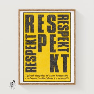 Respekt - Matchbox Print - Aesthetic Wall Art - Vintage Art - Matchbox Wall Poster - Vintage Poster Print