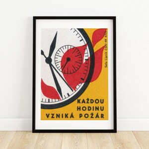 Every Hour, A Fire Starts - Matchbox Print - Aesthetic Wall Art - Vintage Art - Matchbox Wall Poster - Vintage Poster Print