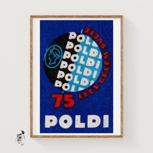 75 Years of Television - Matchbox Print - Czech Wall Art - Vintage Czech Art - Matchbox Wall Poster - Vintage Poster Print