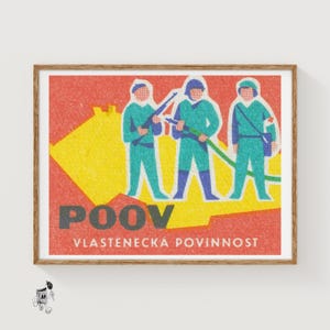 Patriotic Duty - Matchbox Print - Aesthetic Wall Art - Vintage Art - Matchbox Wall Poster - Vintage Poster Print