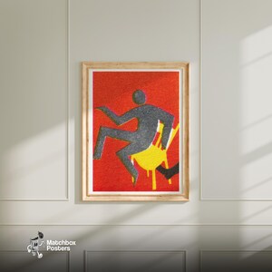 Kicking Chair - Matchbox Print - Aesthetic Wall Art - Vintage Art - Matchbox Wall Poster - Vintage Poster Print image 5