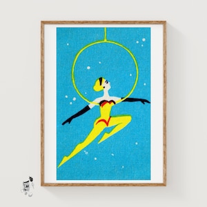 Hoop Dancer - Matchbox Print - Aesthetic Wall Art - Vintage Eastern Europe Art - Matchbox Wall Poster - Vintage Poster Print