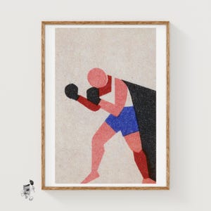 The Boxer - Matchbox Print - Aesthetic Wall Art - Vintage Eastern Europe Art - Matchbox Wall Poster - Vintage Poster Print