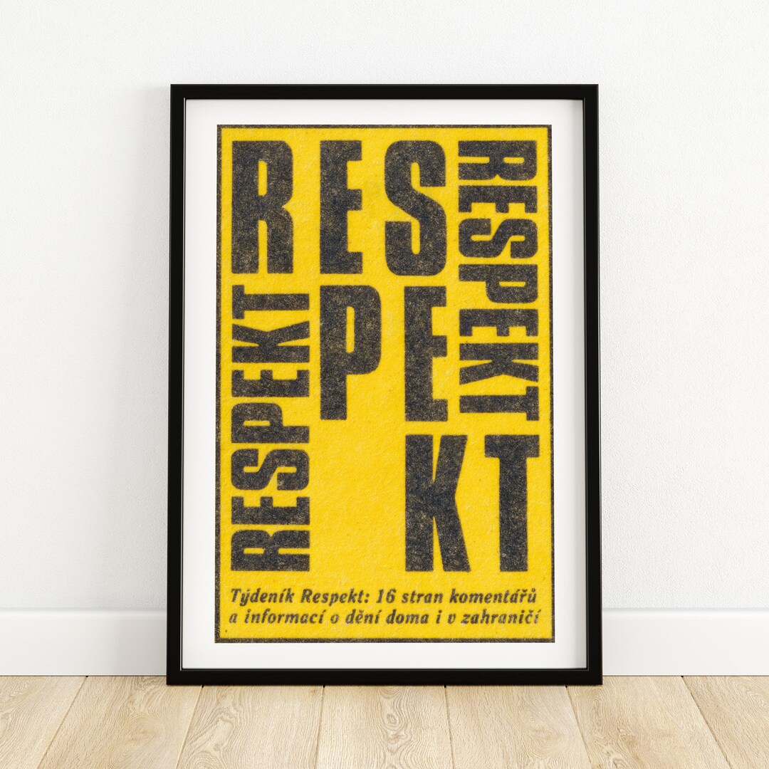 Respekt Matchbox Print Aesthetic Wall Art Vintage Art Matchbox Wall