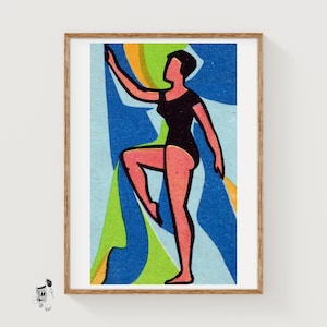 The Dancer - Matchbox Print - Aesthetic Wall Art - Vintage Eastern Europe Art - Matchbox Wall Poster - Vintage Poster Print