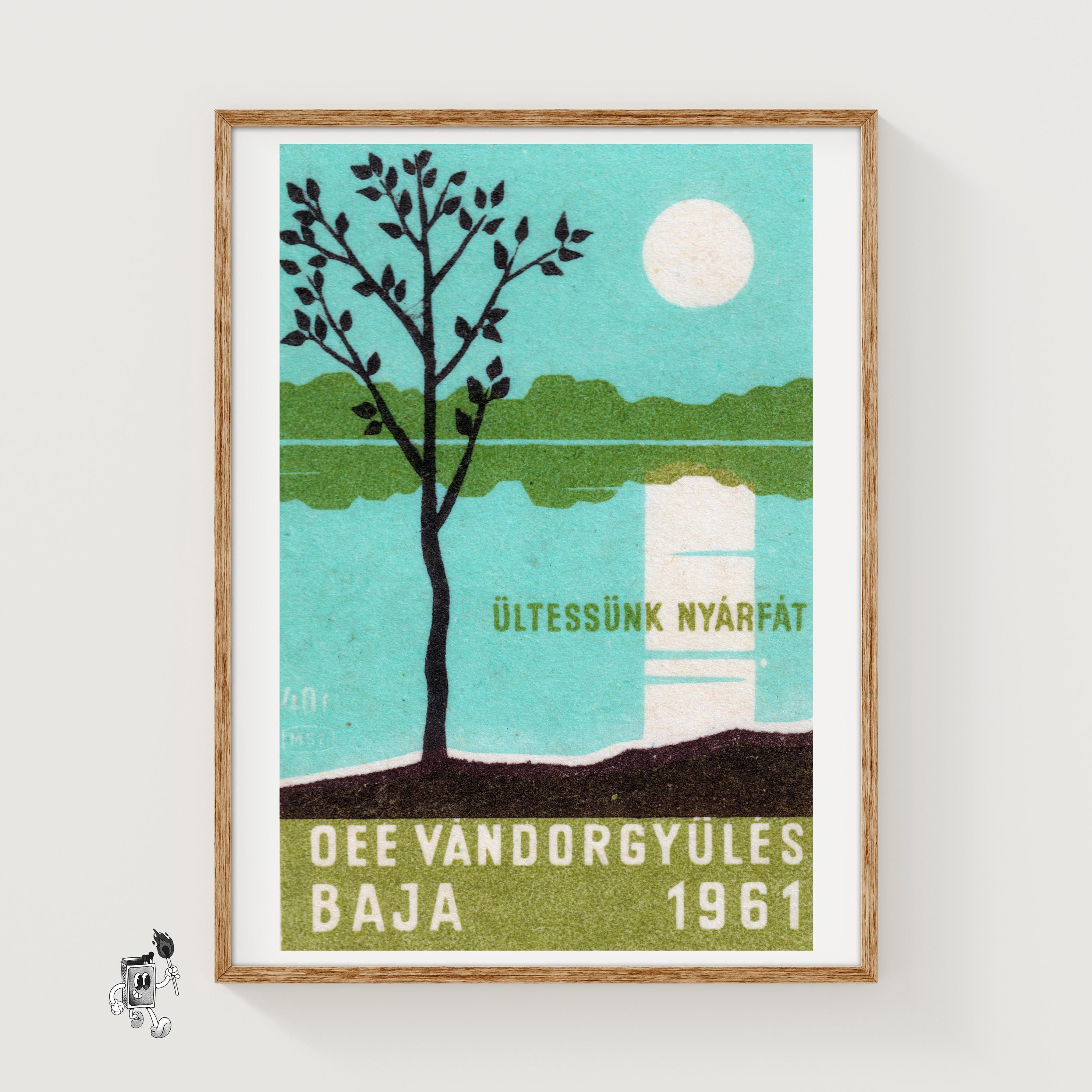 Plant Poplar Trees! - Matchbox Print - Aesthetic Wall Art - Vintage Eastern Europe Art - Matchbox Wall Poster - Vintage Poster Print