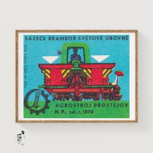 World Class Potato Planters - Matchbox Print - Aesthetic Wall Art - Vintage Art - Matchbox Wall Poster - Vintage Poster Print