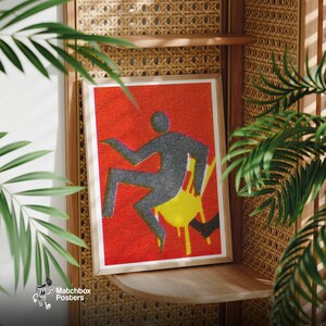 Kicking Chair - Matchbox Print - Aesthetic Wall Art - Vintage Art - Matchbox Wall Poster - Vintage Poster Print image 7