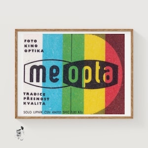 Color Television - Matchbox Print - Aesthetic Wall Art - Vintage Eastern Europe Art - Matchbox Wall Poster - Vintage Poster Print