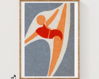 Flexibility - Matchbox Print - Aesthetic Wall Art - Vintage Eastern Europe Art - Matchbox Wall Poster - Vintage Poster Print
