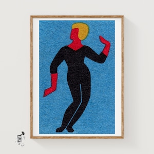 Dancer - Matchbox Print - Aesthetic Wall Art - Vintage Eastern Europe Art - Matchbox Wall Poster - Vintage Poster Print