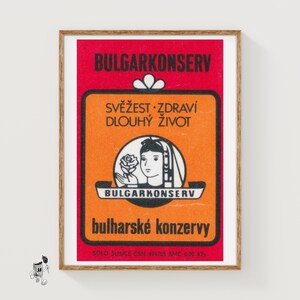 Bulgarian Preserves - Matchbox Print - Aesthetic Wall Art - Vintage Art - Matchbox Wall Poster - Vintage Poster Print