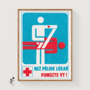 Patient Being Bandaged - Matchbox Print - Aesthetic Wall Art - Vintage Art - Matchbox Wall Poster - Vintage Poster Print