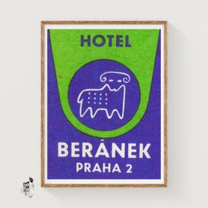 Ram Hotel - Matchbox Print - Aesthetic Wall Art - Vintage Art - Matchbox Wall Poster - Vintage Poster Print