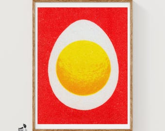 Golden Egg - Matchbox Print - Aesthetic Wall Art - Vintage Eastern Europe Art - Matchbox Wall Poster - Vintage Poster Print