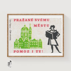 Help the City! - Matchbox Print - Aesthetic Wall Art - Vintage Art - Matchbox Wall Poster - Vintage Poster Print