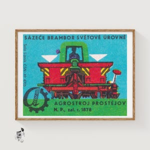 World Class Potato Planters - Matchbox Print - Aesthetic Wall Art - Vintage Art - Matchbox Wall Poster - Vintage Poster Print