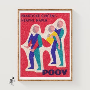 Practical Exercise - Matchbox Print - Aesthetic Wall Art - Vintage Eastern Europe Art - Matchbox Wall Poster - Vintage Poster Print