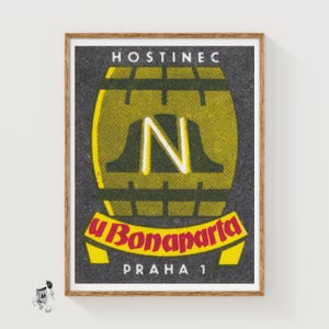 Napoleon Bonaparte Inn - Matchbox Print - Aesthetic Wall Art - Vintage Art - Matchbox Wall Poster - Vintage Poster Print