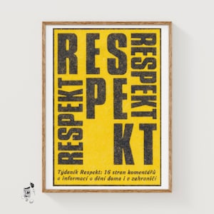 Respekt - Matchbox Print - Aesthetic Wall Art - Vintage Art - Matchbox Wall Poster - Vintage Poster Print