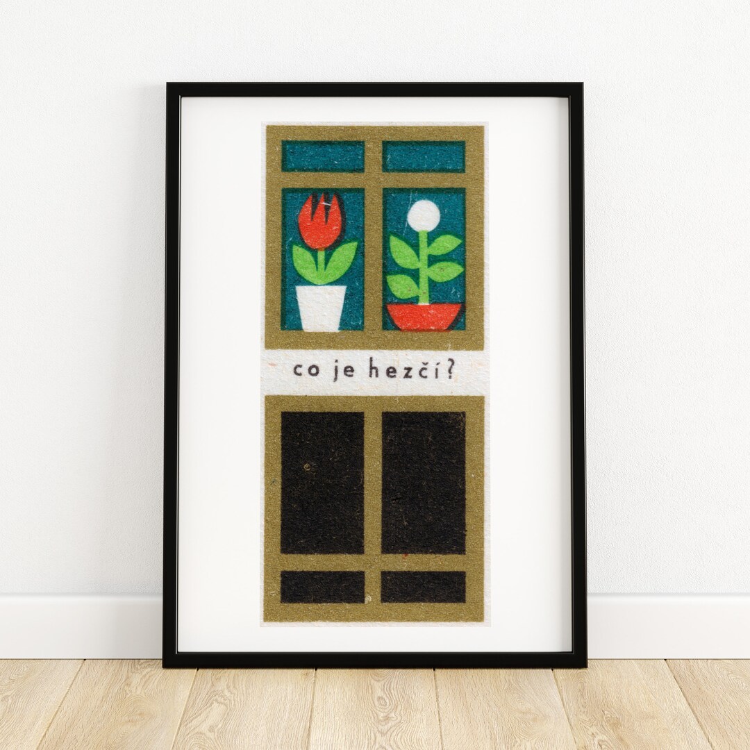 Which is Nicer Matchbox Print Czech Wall Art Vintage Czech Art Matchbox